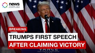 Trumps first victory speech as he wins the presidential election 2024 [upl. by Webber378]