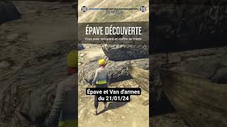 GTA 5 EMPLACEMENT DE LEPAVE ET DU VAN DARMES Dimanche 21 janvier 2024 gta5 shipwreck gunvan [upl. by Reeba]