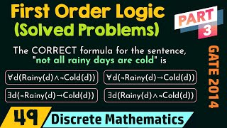 First Order Logic FOL  Artificial intelligence  Lec28  Bhanu Priya [upl. by Ailecra]