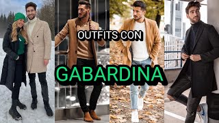 130 OUTFITS con GABARDINA y CHAQUETAS LARGAS para hombre [upl. by Esylla]