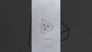 How to draw an Impossible triangle ✨shorts art drawing artist trending viral fyp [upl. by Rodenhouse]