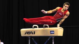 Sam Mikulak  Pommel Horse  2012 Visa Championships  Sr Men  Day 1 [upl. by Ydnerb280]