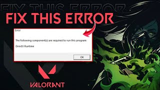 How to Fix Valorant DirectX Runtime Error Windows 11  DirectX Runtime Error in Valorant [upl. by Hurlbut]