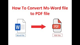 How to convert MsWord file to PDF file Convert MsWord file to PDF file How to save Word as PDF [upl. by Alleber]