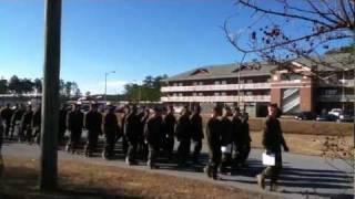 Marines Marching at camp camp Geiger NC [upl. by Hsaka]