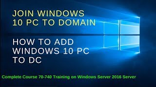 Join Windows 10 to Domain  How To Join Windows 10 PC To Domain Controller  TeachMeComputers Part4 [upl. by Dnaletak]