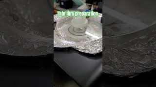 thin film preparation with spin coating method science scienceexperiment iitmadras [upl. by Ardnekahs]