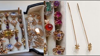 УКРАШЕНИЯ СССР ДЕТСКИЕСВАДЕБНЫЕИ ПРОСТО ДЛЯ КРАСАВИЦ СОВЕТСКОЕ ЗОЛОТОGold jewelry of the USSR [upl. by Etteyafal810]