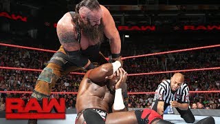 Apollo Crews vs Braun Strowman Raw July 3 2017 [upl. by Ricard]