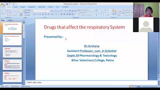 Respiratory Drugs PartI Expectorant amp Antitussive by Dr Archana Dept of Pharma amp Toxicology [upl. by Airitac716]