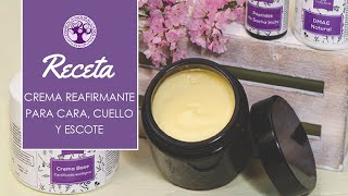 Receta crema reafirmante para cara cuello y escote  Cosmética Natural Casera Shop [upl. by Ashia]