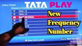 Tata Play Transponder Settings Tata Play New Frequency Number [upl. by Ericka82]