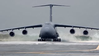 Screaming Engines  Super Heavy US C5 Galaxy Take off at Full Throttle [upl. by Nylac5]