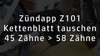 Kettenblatt tauschen  Zündapp Z101 tuning [upl. by Neve942]