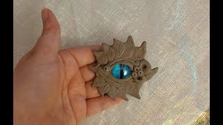 Dragon Eye Tutorial Part 1 air dry modelling clay [upl. by Ainosal]