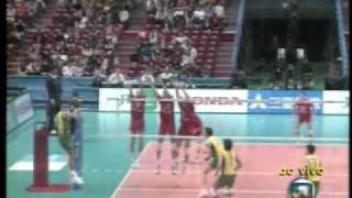 1º SET BRA 3 X 0 RUS VOLLEYBALL MENS WORLD CUP 07 [upl. by Fabiano348]