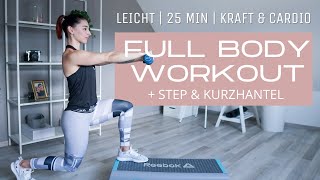 Full Body Workout  Steppbrett amp Kurzhantel  Kraft meets Cardio  Ganzkörpertraining [upl. by Ramyar]