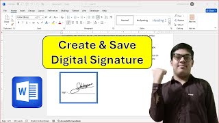 How to Create and Save Digital Signature in MS Word With very Easy and simple Method [upl. by Pauiie687]