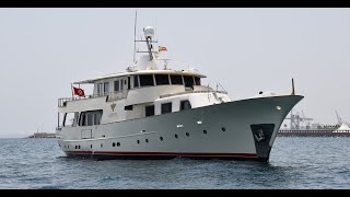 34 m Classic Gentlemen 1960 Steel Hull Motor Yacht FOR SALE Refitted amp Modernized Full Walkthrough [upl. by Gurias]