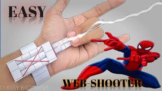 How To Make SPIDERMAN Web Shooter NO Glue  How To Make Web Shooter NO Spring [upl. by Lertram]