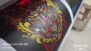 Mimaki UJV100160 CMYKWCL [upl. by Eoj]