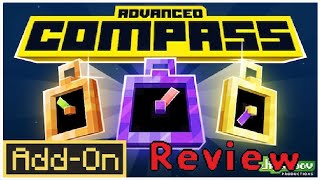 Minecraft Bedrock addon mod review Advanced Compass [upl. by Oirretna262]