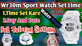 Wr30m Watch Full Setting Wr30m Watch Set time Wr3om Water ResistantG Shock watch Water proofmm58 [upl. by Schug]