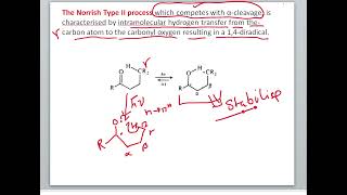 Photochemistry 10 Norrish Type Il of carbonyl compound [upl. by Mail]