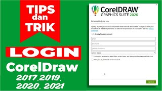 Tutorial cara membukamasuk Sk1p l0g1n Coreldraw 201720182019 2020 2021 [upl. by Adachi361]