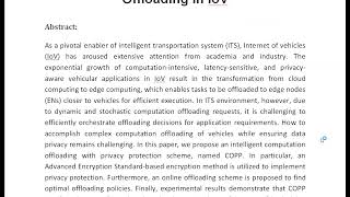 An Intelligent Privacy Protection Scheme for Efficient Edge Computation Offloading in IoV [upl. by Berner]