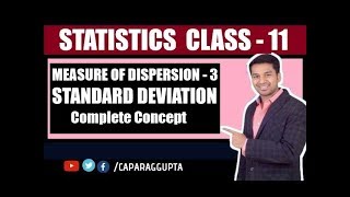 Class 11th  STATISTICS  Measure of Dispersion Part  3 [upl. by Assirat]