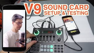 V9 SOUND CARD SETUP AND TESTING FOR VIDEOKE WESING SMULE STAR MAKER LIVE STREAMING [upl. by Hallimaj584]