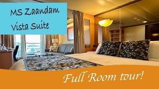 Full Tour of Zaandam cabin 7060  Vista Suite [upl. by Siraf204]