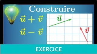 vecteurs • seconde • construire une somme de vecteur uv et uv • exercice mathématiques [upl. by Amalee526]