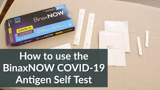 How to use the BinaxNOW COVID19 Antigen Self Test step by step [upl. by Noffets834]