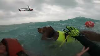 Coast Guard rescues man and dog during Hurricane Helene [upl. by Adelia]