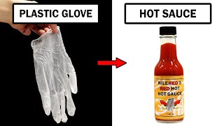 Turning plastic gloves into hot sauce [upl. by Best741]