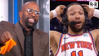 Jalen Brunson Reacts to Kenny Smith Giving Up on the Knicks 😂  Inside the NBA [upl. by Ahseken]