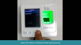 Identix SF100 How to Set TimeZone [upl. by Sabec770]