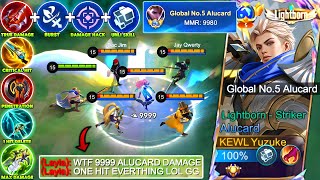 WTF DAMAGE  New Alucard Best Build amp Emblem for New Big Update  Top 5 Global Alucard Tutorial [upl. by Yboc]