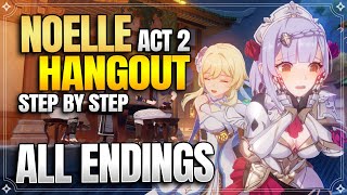 Noelle Hangout Event Act 2 All Endings  Achievements 【Genshin Impact】 [upl. by Tihom623]