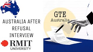 After Visa refusal GTE interview Australia for new COE July Intake studentvisa rmituniversity [upl. by Akinej178]