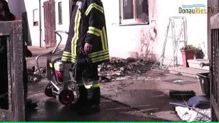 Feuerwehr bekämpft Brand in Mertingen [upl. by Neirual]