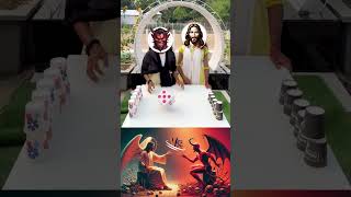 Jesus 👼 Vs Devil 😈🎲Dice competition jesus jesus devil shorts [upl. by Anidal]