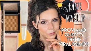 LATTE MAKEUP 🤎🥛perchè BRONZY LOOK pareva brutto😅 Proviamo questo look VIRALE [upl. by Lefton]