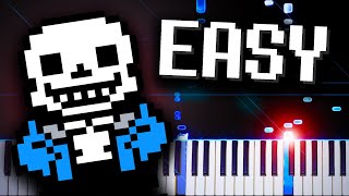 MEGALOVANIA from Undertale  Easy Piano Tutorial [upl. by Yecak842]