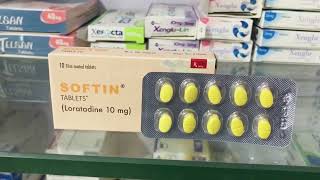 LORATADINE 10mg tablets used for SOFTIN TABLETS Anti allergy side effects HOW TO USE [upl. by Cottle]