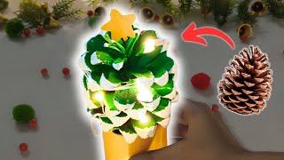 Look what I made with pinecone  DIY Pinecone craft  DIY christmas decoration craft ideas🤩🌟 diy [upl. by Enirehtac]