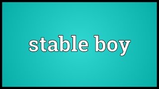 Stable boy Meaning [upl. by Enilekcaj]