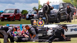 Pursuit Demonstration Windsor Police amp CKent Police K9 Unit Takedown  2024 [upl. by Konyn]